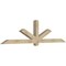 Ekena Millwork Kennewick Rough Sawn Timber Gable Bracket, Douglas Fir, 96"W x 24"H x 4"D x 4"F, 6/12 Pitch GBW096X24X0404KEN00RDF - alternate 3